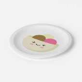 かわいいアイスクリーム ペーパープレート (アングル)
