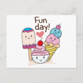 かわいいアイスクリーム ポストカード (正面)