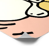 かわいいアイスクリーム&棒つきキャンデー:シームレス ポスター (角)