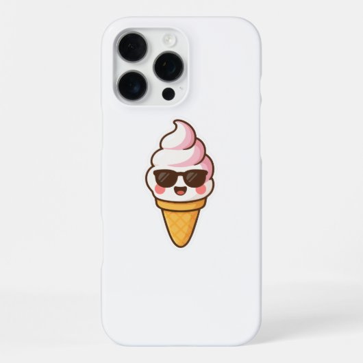 かわいいアイスクリーム iPhoneケース (裏面)
