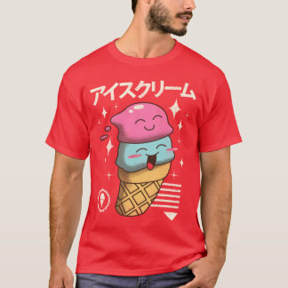 かわいいアイスクリーム Tシャツ