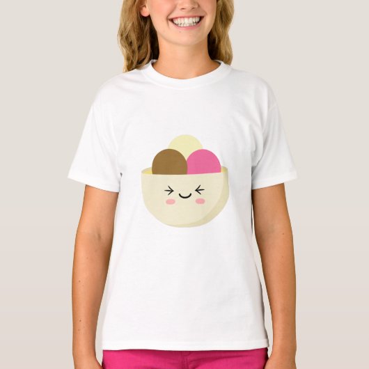 かわいいアイスクリーム Tシャツ (正面)