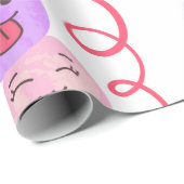 かわいいアイスクレームパターン、かわいいキャラクター氷Cr ラッピングペーパー (ロールコーナー)