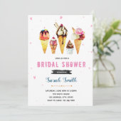 かわいいアイスシャワーパーティの招待状 招待状 (スタンド正面)