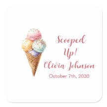 かわいいアイススクープ パステル ブライダルシャワー