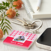 かわいいアイススケートして下さい キーホルダー (正面右)