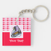 かわいいアイススケートして下さい キーホルダー (裏面)