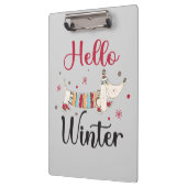 かわいいアイススケートで滑る犬 クリップボード (左)