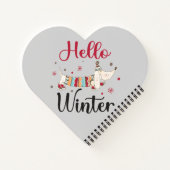 かわいいアイススケートで滑る犬 ノートブック (裏面)