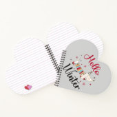 かわいいアイススケートで滑る犬 ノートブック (内部)