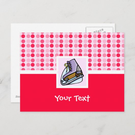 かわいいアイススケート ポストカード (正面/裏面)