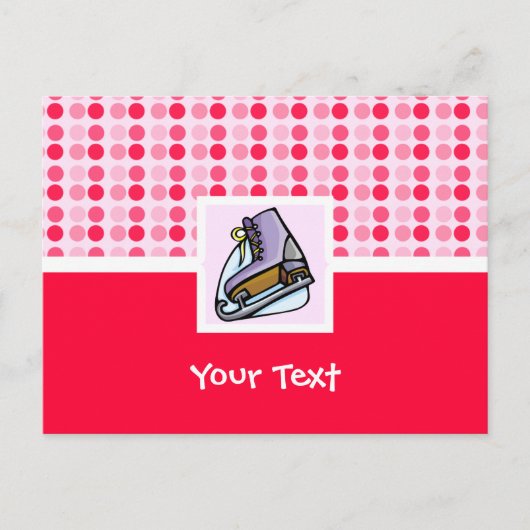 かわいいアイススケート ポストカード (正面)