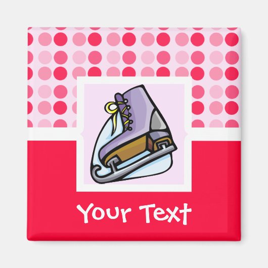 かわいいアイススケート マグネット (正面)