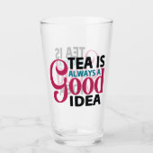 かわいいアイスティー愛好家の言葉の芸術 タンブラーグラス (正面)