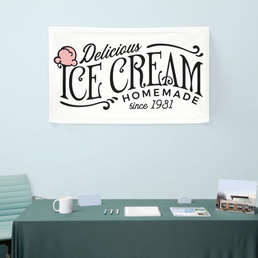 かわいいアイスパーティーの古風 横断幕 (トレードショー)