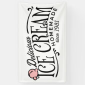 かわいいアイスパーティーの古風 横断幕 (縦)