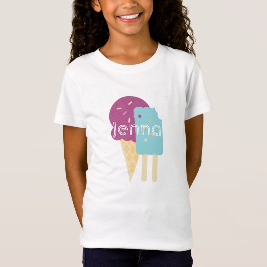 かわいいアイスブルーの誕生日パーティー Tシャツ (正面)