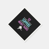 かわいいアイスホッケーガールズギフト女性引用文 スタンダードカクテルナプキン (角)