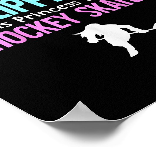 かわいいアイスホッケーガールズギフト女性引用文 ポスター (角)