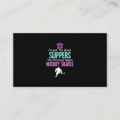 かわいいアイスホッケーガールズギフト女性引用文 名刺 (正面)