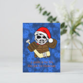 かわいいアイスホッケーゴアリークリスマスカードポストカード シーズンポストカード (スタンド正面)