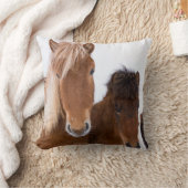 かわいいアイスランドの馬たち一緒だよ クッション (ブランケット)