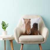 かわいいアイスランドの馬たち一緒だよ クッション (椅子)