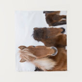 かわいいアイスランドの馬 タペストリー (正面)