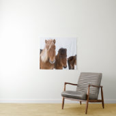 かわいいアイスランドの馬 タペストリー (インサイチュ(横))