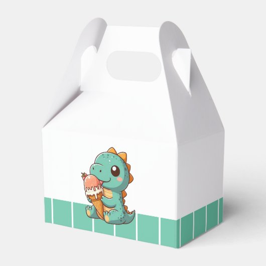 かわいいアイス食べクリームのディノ フェイバーボックス (正面サイド)