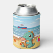 かわいいアイス食べクリームビーチ 缶クーラー (缶正面)