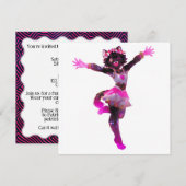 かわいいアイドルキャットガール 招待状 (正面/裏面)