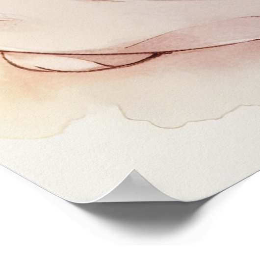 かわいいアイヌ枕を持つ ポスター (角)