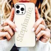 かわいいアイボリーミニマル名前をカスタムする Case-Mate iPhoneケース