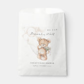 かわいいアイボリーbearly待ちクマ気球ベビーシャワー フェイバーバッグ (正面)