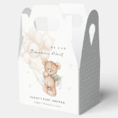 かわいいアイボリーbearly待ちクマ気球ベビーシャワー フェイバーボックス (オープン)
