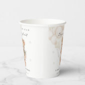 かわいいアイボリーbearly待ちクマ気球ベビーシャワー 紙コップ (右)