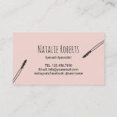 かわいいアイラッシュメイクアップアーティストラッシュラウンジロイヤリティ ロイヤリティカード (裏面)