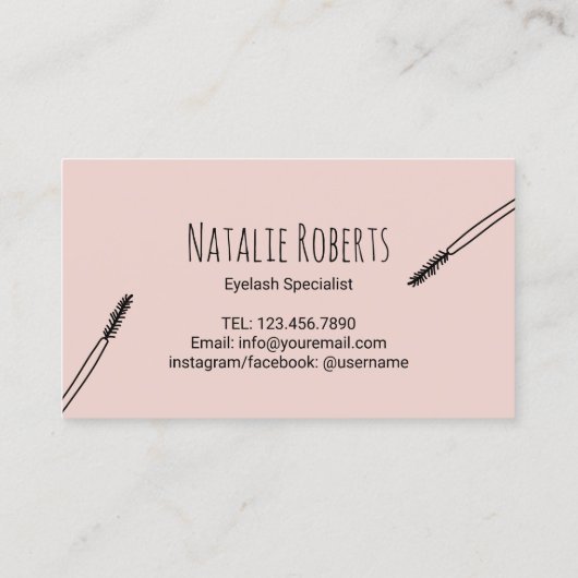 かわいいアイラッシュメイクアップアーティストラッシュラウンジロイヤリティ ロイヤリティカード (裏面)