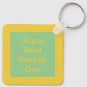 かわいいアイリッシュグリーンと金ゴールドユニコーンカスタム キーホルダー (裏面)