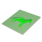 かわいいアイリッシュグリーンと金ゴールドユニコーン タイル (側面)