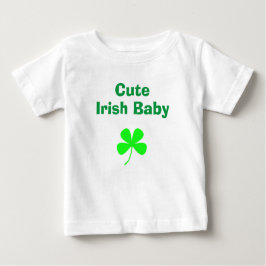 かわいいアイリッシュグリーンシャムロックSt patricks day ベビーTシャツ