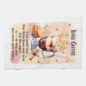 かわいいアイリッシュコーヒーレシピ キッチンタオル (横)