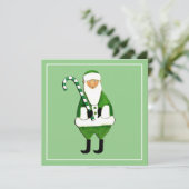 かわいいアイリッシュサンタクロースのクリスマスカード カード (スタンド正面)