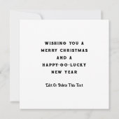 かわいいアイリッシュサンタクロースのクリスマスカード カード (裏面)