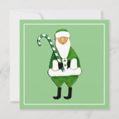 かわいいアイリッシュサンタクロースのクリスマスカード カード (正面)