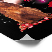 かわいいアイリッシュセッターバルーンバルーンバレンティーンズデイヴァル ポスター (角)