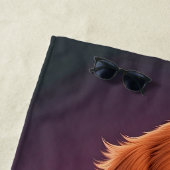 かわいいアイリッシュセッター犬 ビーチタオル (インサイチュ)