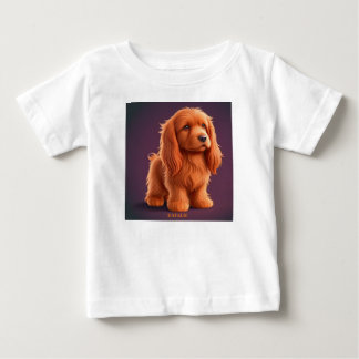 かわいいアイリッシュセッター犬 ベビーTシャツ