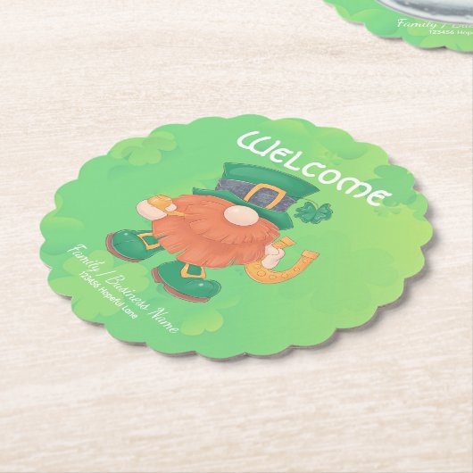 かわいいアイリッシュセントパトリックの日格言 ペーパーコースター (アングル)